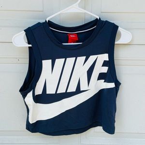 Nike Navy Crop Tank Top